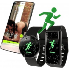 Genius Fit Watch, smart watch with blood pressure, heart rate and body temperature monitor, waterproof, compatible with Fitness tracker apps on android and iOS, with multi sport and sleep quality mode